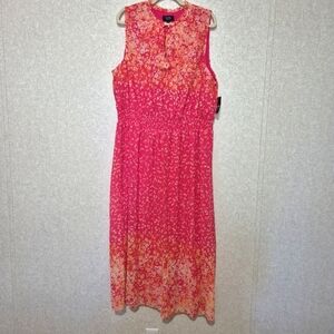MSK Pink and Orange Sleeveless Sundress..SIZE:3X
